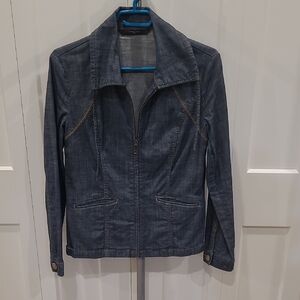 Simon Chang Dark Blue Denim Zip Jacket